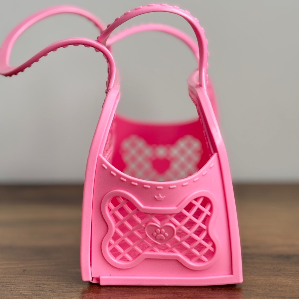 DISNEY PRINCESS Pink Puppy Dog Carrier Bag Purse Hard Plastic Jakk's Pacific - Picture 6 of 8